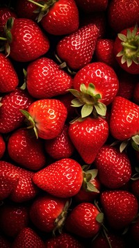 Strawbeery food texture backgrounds strawberry fruit. AI generated Image by rawpixel.