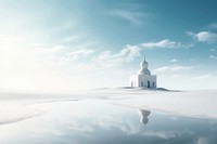 Mosque landscape white spirituality. AI generated Image by rawpixel.
