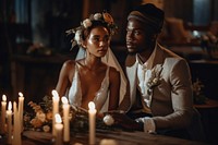 African wedding romantic candle. AI generated Image by rawpixel.