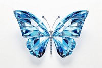 Butterfly shape gemstone jewelry white background accessories. AI generated Image by rawpixel.
