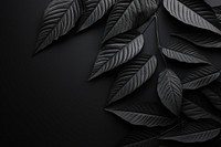 Leaf black backgrounds plant. AI generated Image by rawpixel.