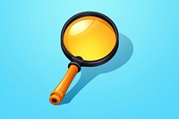 Magnifying glass circle yellow racket. AI generated Image by rawpixel.