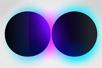 3 circle shape abstract purple illuminated. AI generated Image by rawpixel.