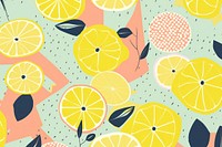 Lemon backgrounds pattern shape. AI generated Image by rawpixel.