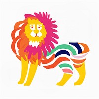 Lion art white background representation. AI generated Image by rawpixel.