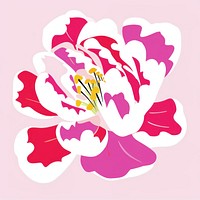 Peony blossom flower petal. AI generated Image by rawpixel.