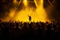 Crowd concert silhouette nightlife light. AI generated Image by rawpixel.