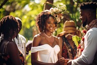 African woman wedding married adult. AI generated Image by rawpixel.