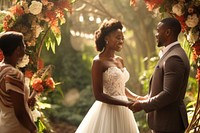 African woman wedding married fashion. AI generated Image by rawpixel.