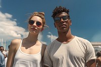 People outside sunglasses summer men. AI generated Image by rawpixel.
