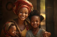 African woman portrait family child. AI generated Image by rawpixel.