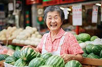 Sell watermelon adult woman food. AI generated Image by rawpixel.