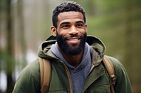 Black man portrait outdoors jacket. AI generated Image by rawpixel.