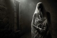 Mummy ghost photography adult veil. AI generated Image by rawpixel.