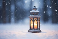 Snow lantern outdoors winter nature. AI generated Image by rawpixel.