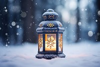 Snow lantern outdoors winter architecture. AI generated Image by rawpixel.