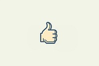 Thumb up logo technology gesturing. AI generated Image by rawpixel.