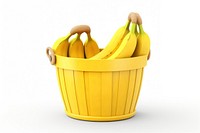 Banana busket basket fruit plant. 