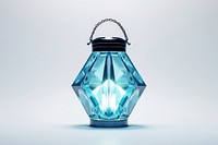 Blue crystal holographic lantern lamp illuminated electricity. AI generated Image by rawpixel.