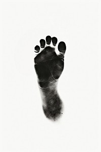 A Footprint human silhouette footprint adult black. 