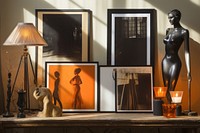 Painting in frames lamp art architecture. AI generated Image by rawpixel.