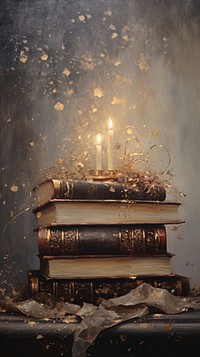 Book publication candle old. AI generated Image by rawpixel.