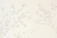 Sketch of flowers white backgrounds pattern. AI generated Image by rawpixel.
