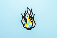 Fire shape logo sign. AI generated Image by rawpixel.