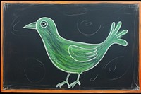 Bird blackboard chalk green. AI generated Image by rawpixel.