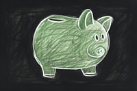 Pocket money sketch drawing chalk. AI generated Image by rawpixel.