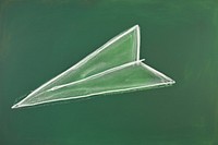 Paper plane sketch chalk board. AI generated Image by rawpixel.