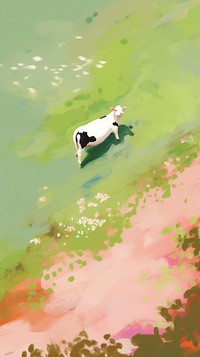 Cow drawing animal mammal. AI generated Image by rawpixel.