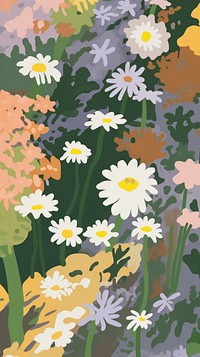 Flower garden backgrounds painting pattern. AI generated Image by rawpixel.