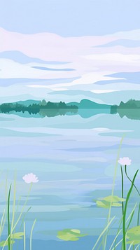 Lake backgrounds landscape outdoors. AI generated Image by rawpixel.