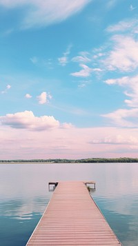Lake sky outdoors horizon. AI generated Image by rawpixel.