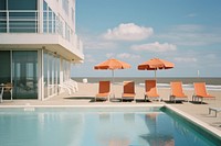 Hotel and beach architecture furniture outdoors. AI generated Image by rawpixel.
