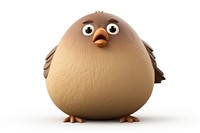 Cute fat bird cartoon animal white background anthropomorphic. AI generated Image by rawpixel.
