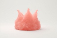 Crown icon shape white background pink foam. AI generated Image by rawpixel.