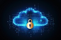 Cloud computing backgrounds security lock. AI generated Image by rawpixel.