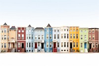 Layers of American row houses architecture building city. AI generated Image by rawpixel.