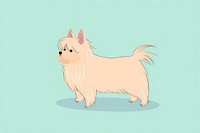 Yorkshire terrier cartoon mammal animal. AI generated Image by rawpixel.