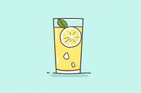 A glass of lemonade cartoon drink refreshment. AI generated Image by rawpixel.