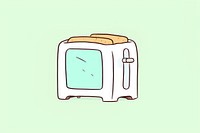 Toaster with a slice of bread appliance cartoon sketch. AI generated Image by rawpixel.