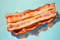 Grilled bacon meat pork food. AI generated Image by rawpixel.