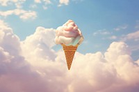 Icecream dessert food sky. AI generated Image by rawpixel.