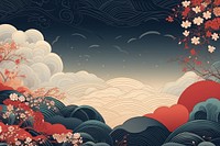 Japanese style pattern backgrounds outdoors. 