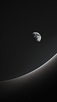 Minimal moon astronomy outdoors nature. AI generated Image by rawpixel.