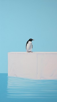 Penquin on iceberg outdoors penguin animal. AI generated Image by rawpixel.