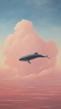 Whale in the aesthetic sky aircraft airplane outdoors. AI generated Image by rawpixel.