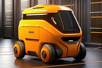 Delivery robot technology vehicle transportation. AI generated Image by rawpixel.